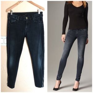 Mother Looker Skinny Ankle Zip Dark Wash Jeans 30